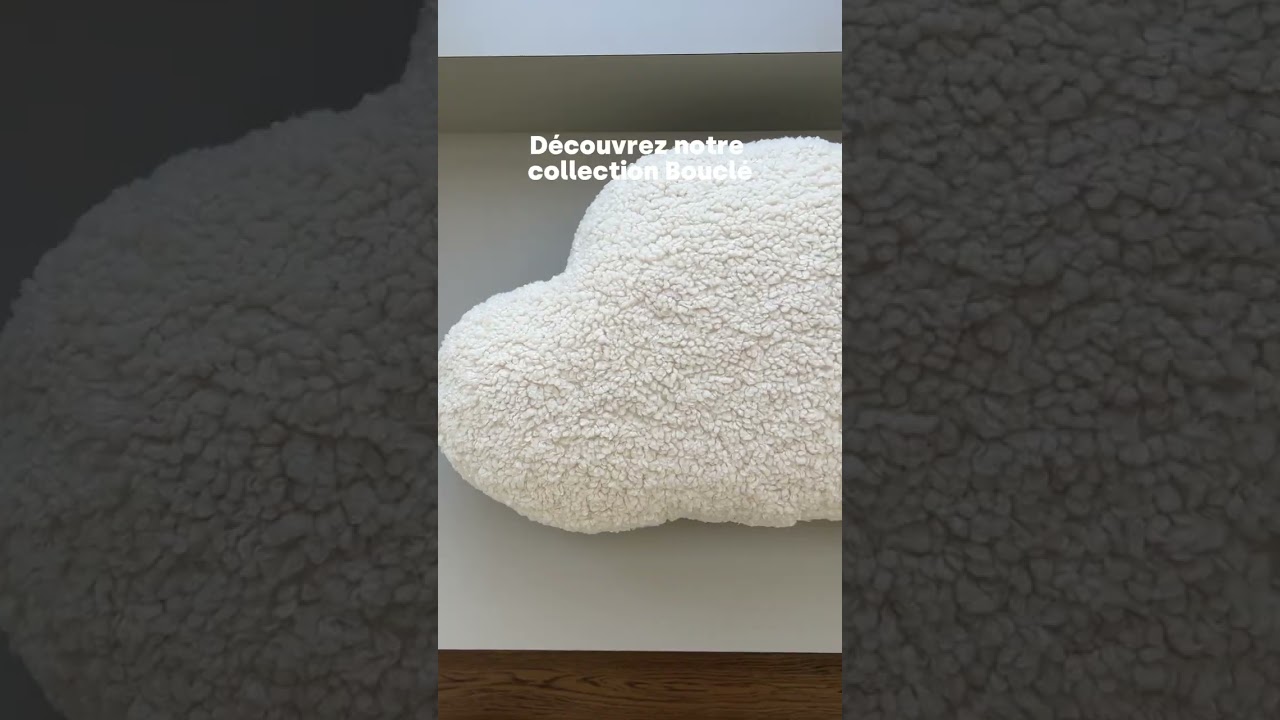 Coussin Nuage Boucl&eacute; &ndash; Confort Douillet et Styl&eacute; pour Chambres d&rsquo;Enfants ☁️✨