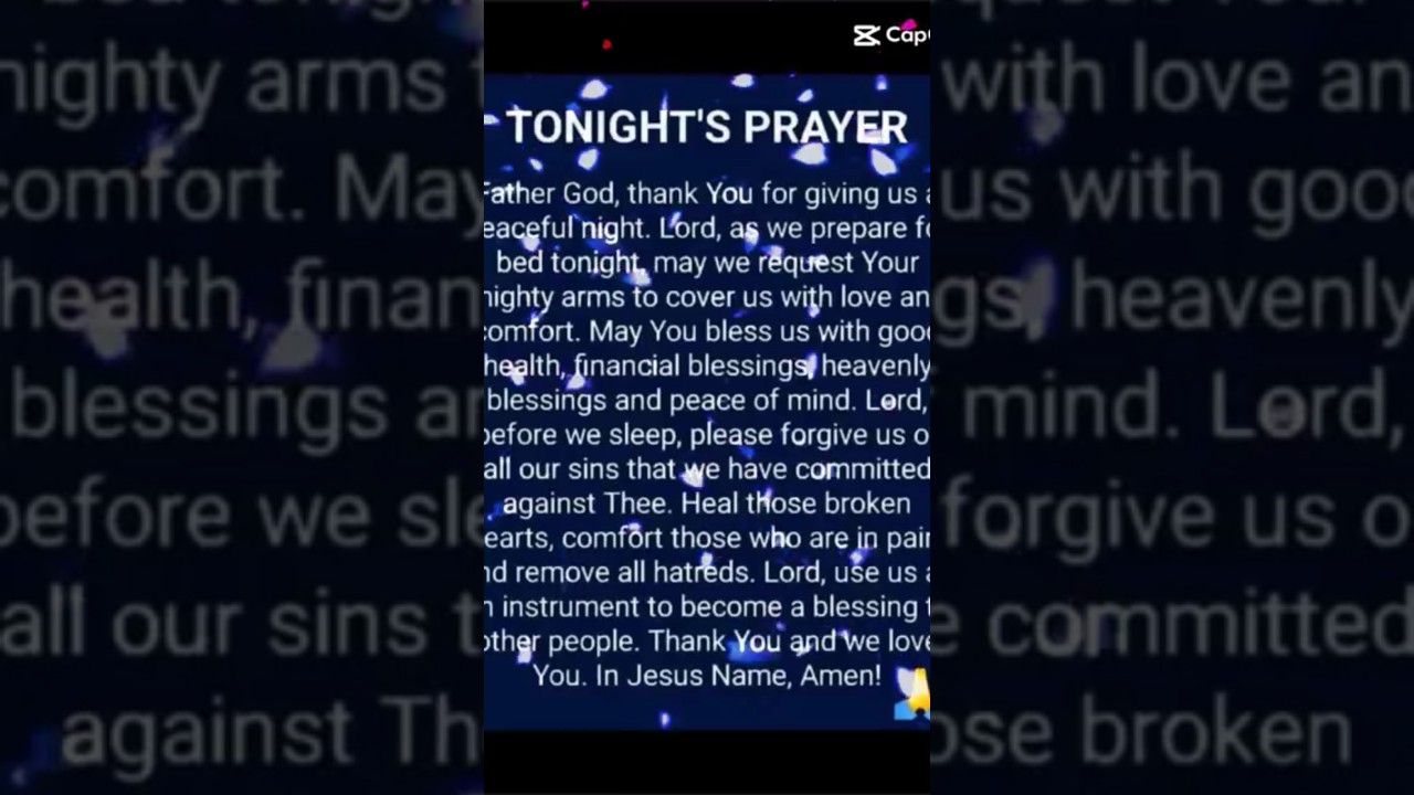 Night Prayer- I Don't Feel No Ways Tired