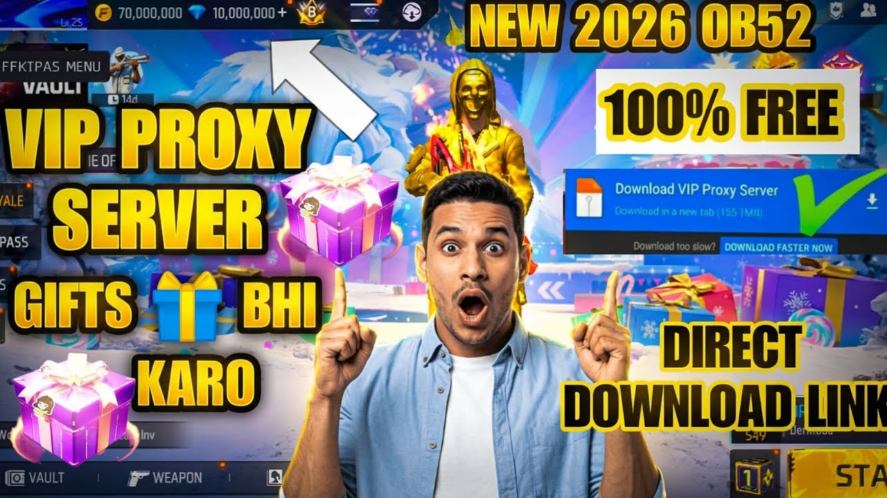 How to download VIP PROXY SERVER in FREE FIRE 🔥 FREE 100%