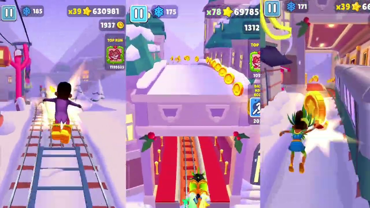 Subway Surfers Triple Screen Mind Test 😱 | 3 Screen Extreme Gameplay Run