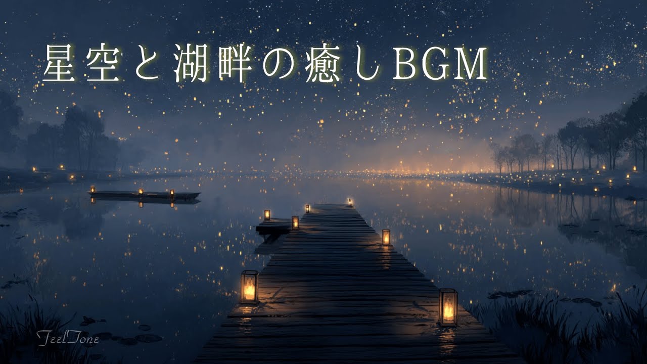 【夜のBGM】星空と湖畔の癒しBGM｜Ambient Night BGM｜作業・勉強・睡眠用BGM