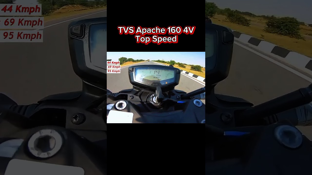 Apache RTR 4V 160 Top Speed.4v bike top speed. #topspeed #bike #4vbike