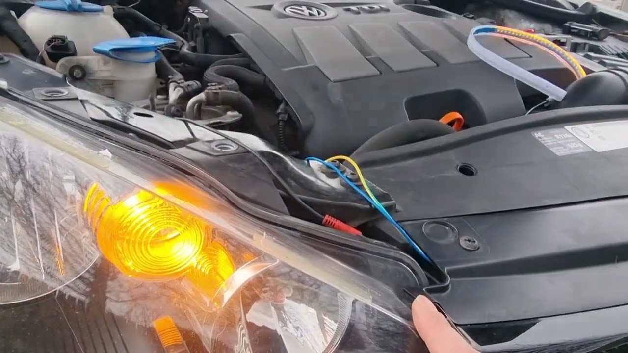 VW Golf sequential LED strip indicator install