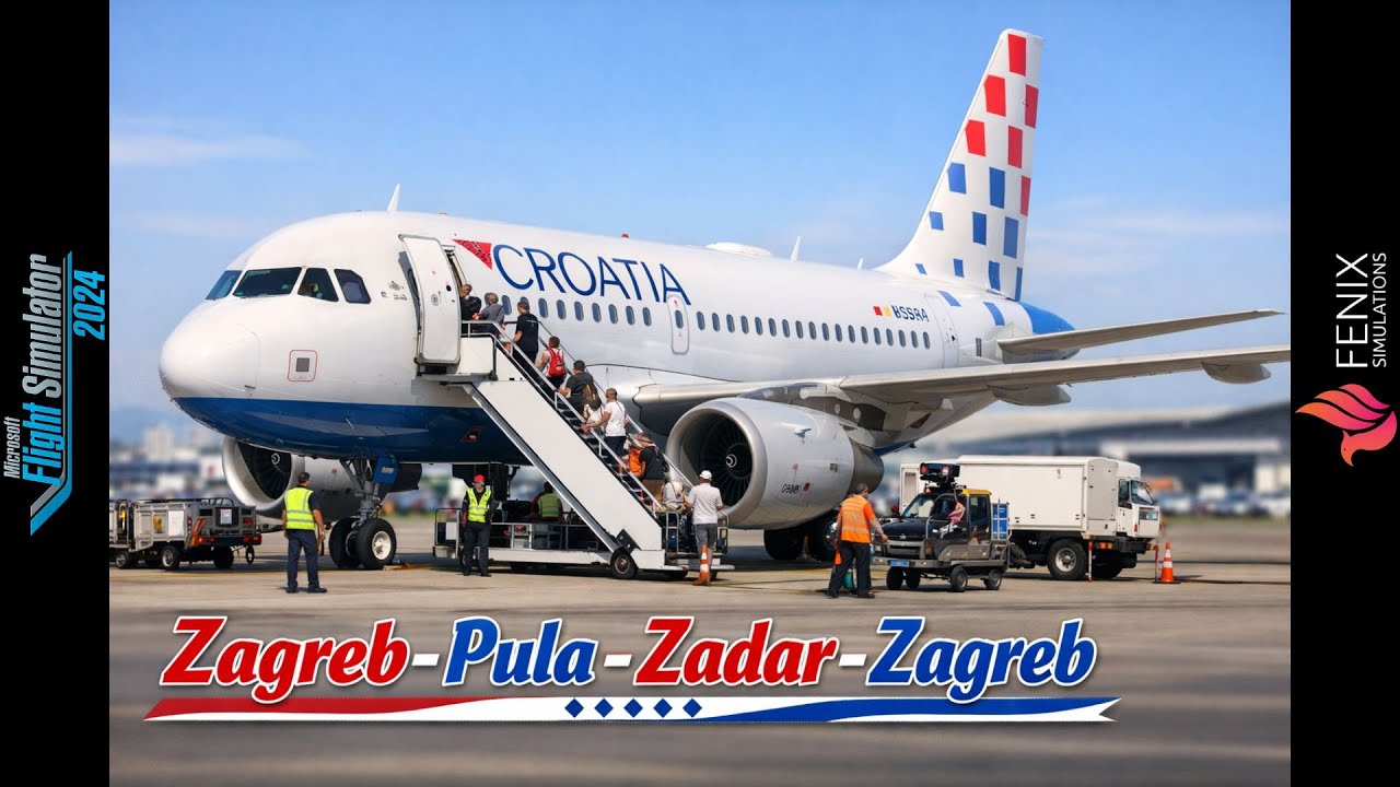 ✈️ Virtualni let Croatia Airlines: Zagreb – Pula – Zadar – Zagreb | MSFS 2024 ✈️