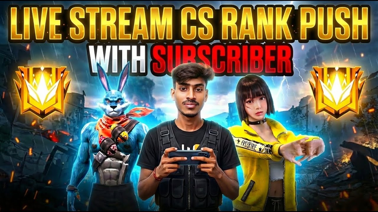 New CS-Ranked Season 35 + Serious Rank Push With Subscriber🤯💫 #freefirelive #shorts #live