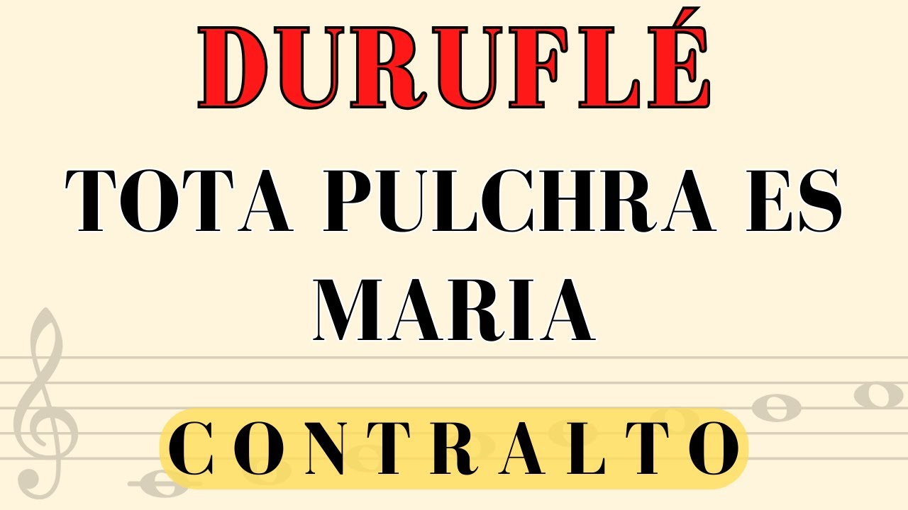 Duruflé - Tota pulchra, alto part