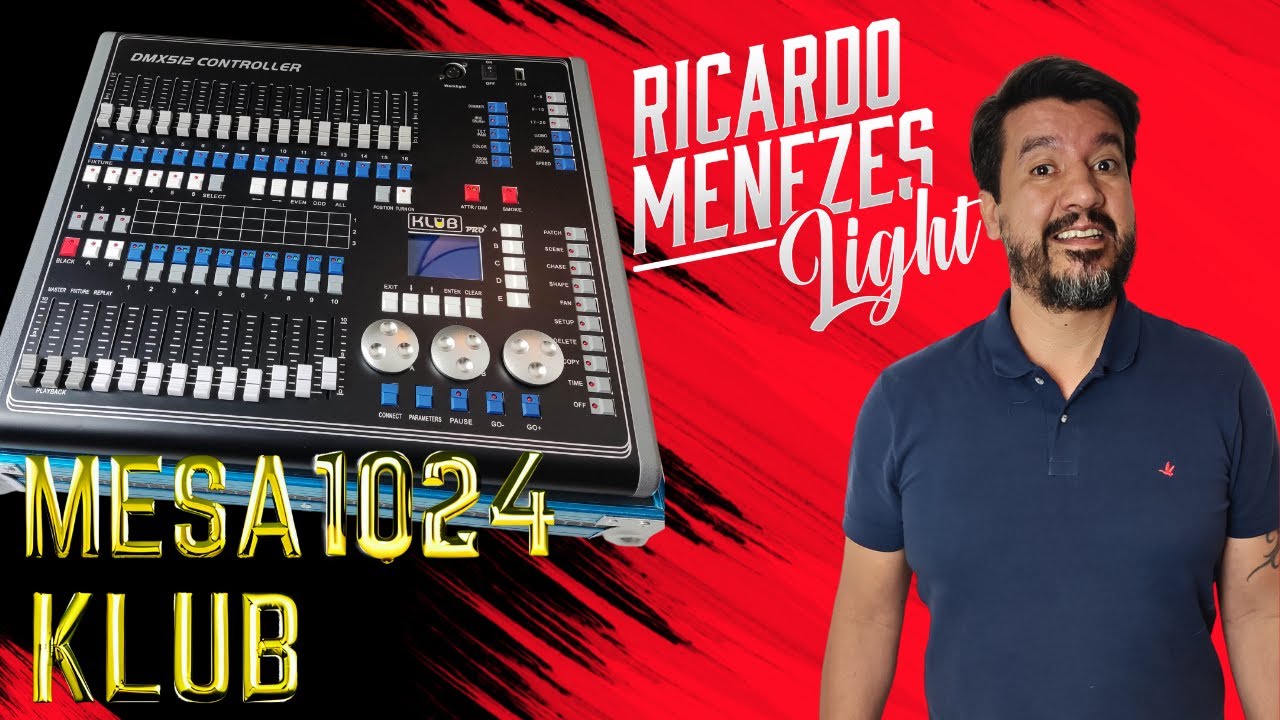 Apresentação da mesa dmx 1024 da Klub ( Mini Avolites )