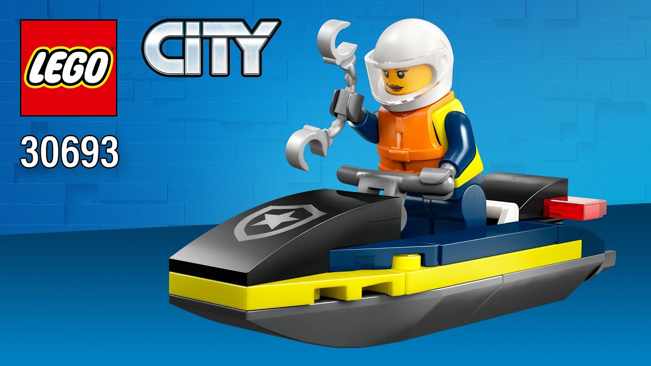 LEGO City Skuter wodny policyjny (30693) [29 element&oacute;w] Instrukcja budowania krok po kroku @TopBr...