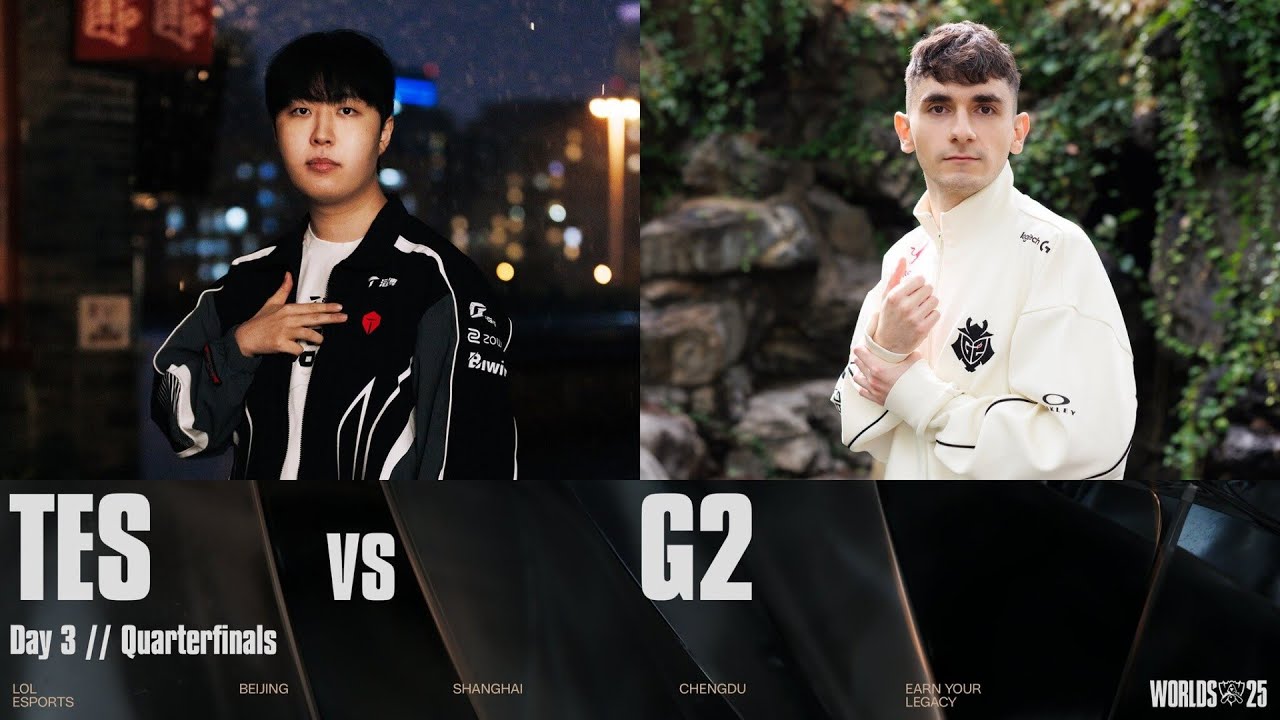 TES vs G2 | WORLDS 2025 | Quarterfinals | Game 3 | Top Esports vs G2 Esports