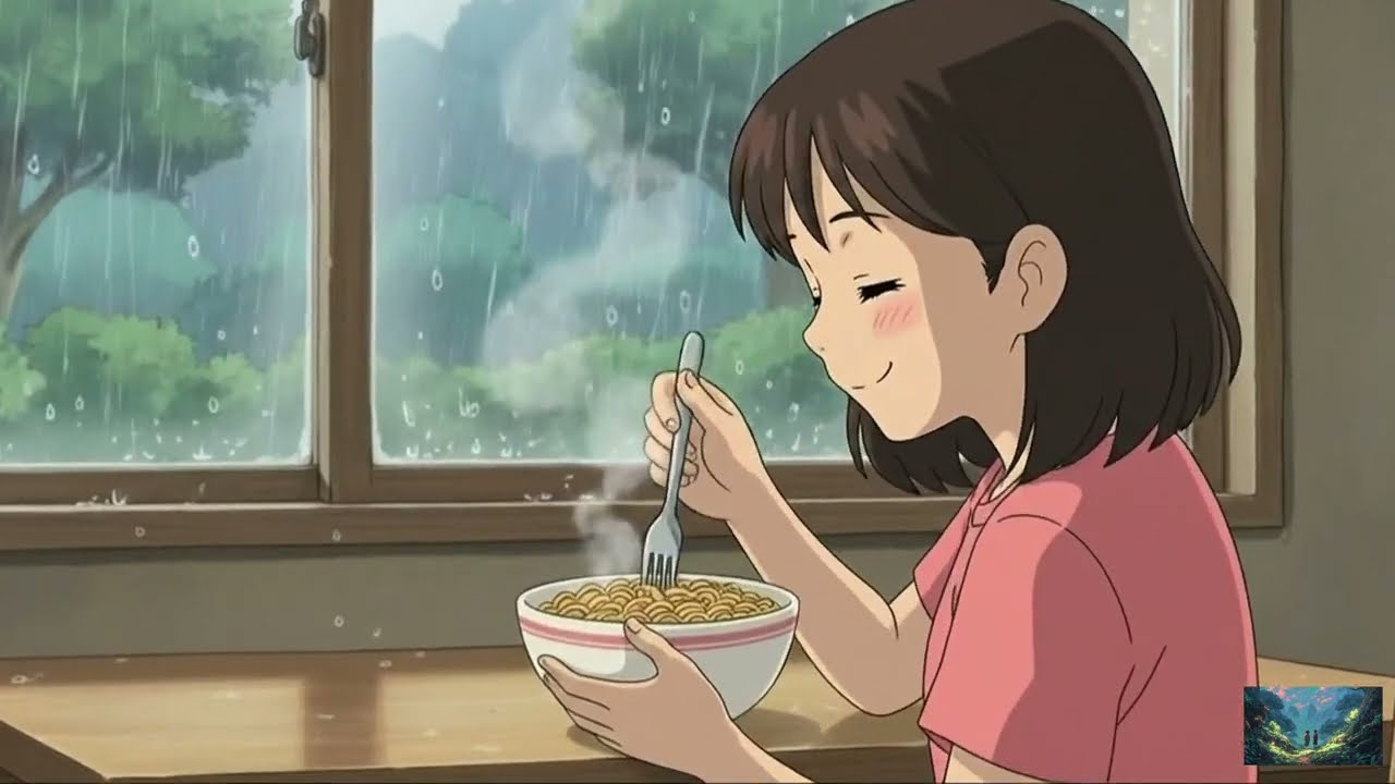 Blackpink Jennie Cozy Rain Ghibli  Sleep Music 🌧️ Peaceful Cozy Tree house Vibes # #relaxingasmr