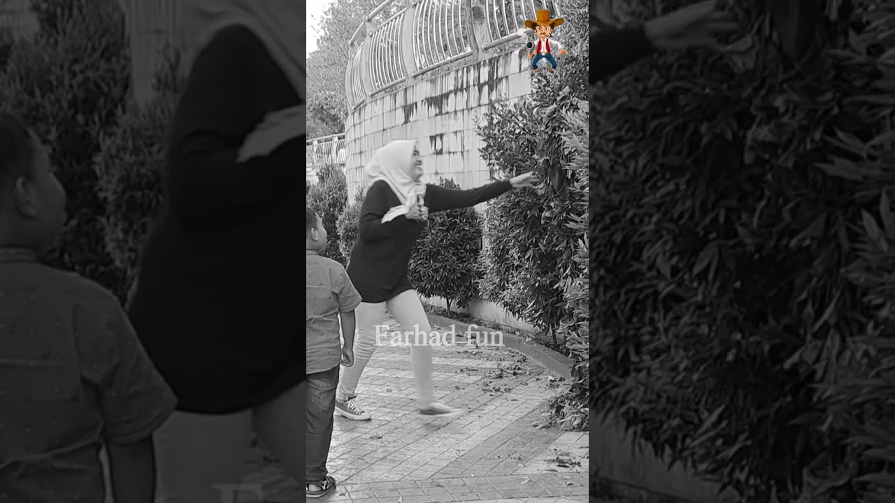#cowboy_prank funny prank, scared by statue, best Jakarta prank, best prank in Indonesia