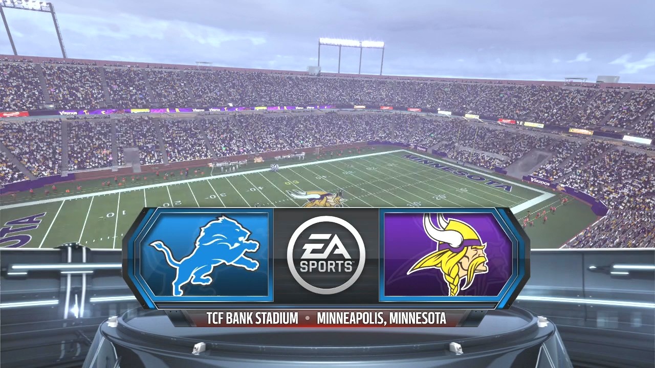 Madden NFL 16 - Detroit Lions (0-1) Vs Minnesota Vikings (1-0) Simulation Week 2 Full Gameplay
