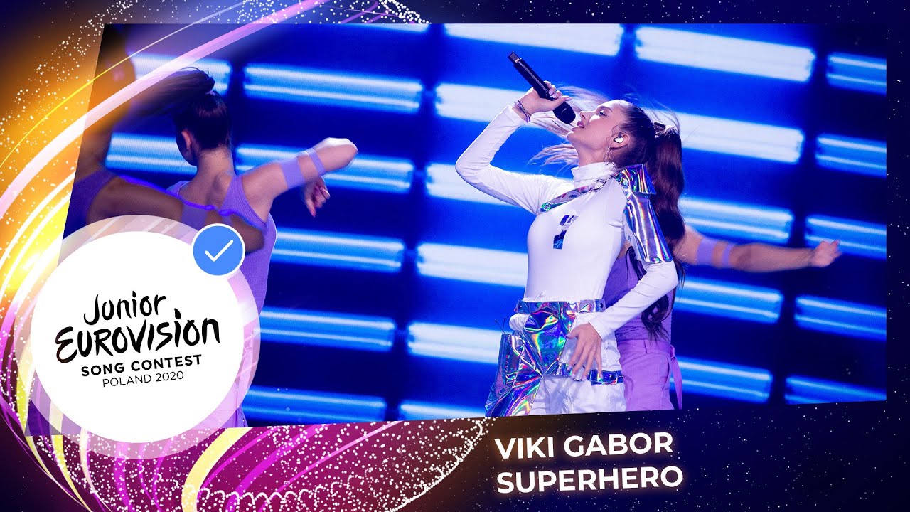 Viki Gabor performs 'Superhero' on the Junior Eurovision 2020 stage