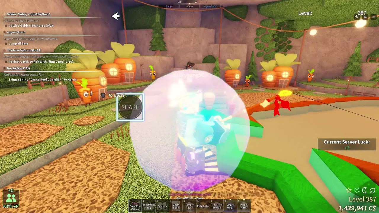 Trying to get to level 400 pt5 in fisch