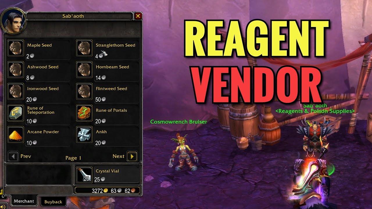 Netherstorm Reagent Vendor Location (WoW TBC)