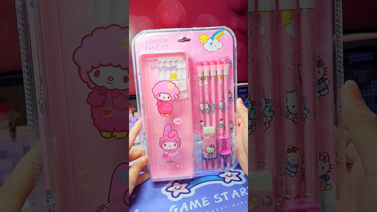 Hello Kitty My Melody Stationery Set ASMR 💗🎀 #sanrio