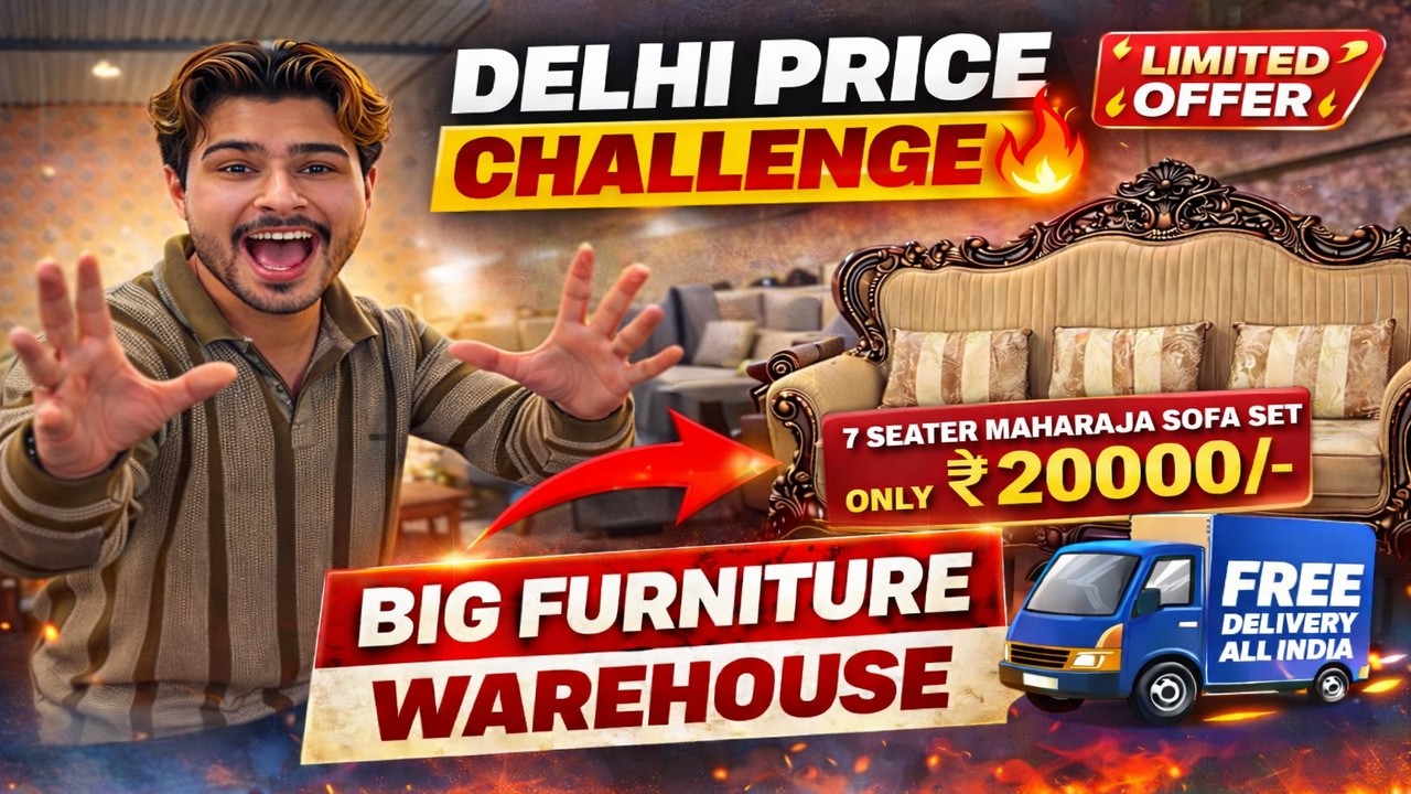 Kirti Nagar Furniture Market Shock 😱 | 7 Seater Sofa Only ₹2000 | Big Furniture Warehouse Delhi