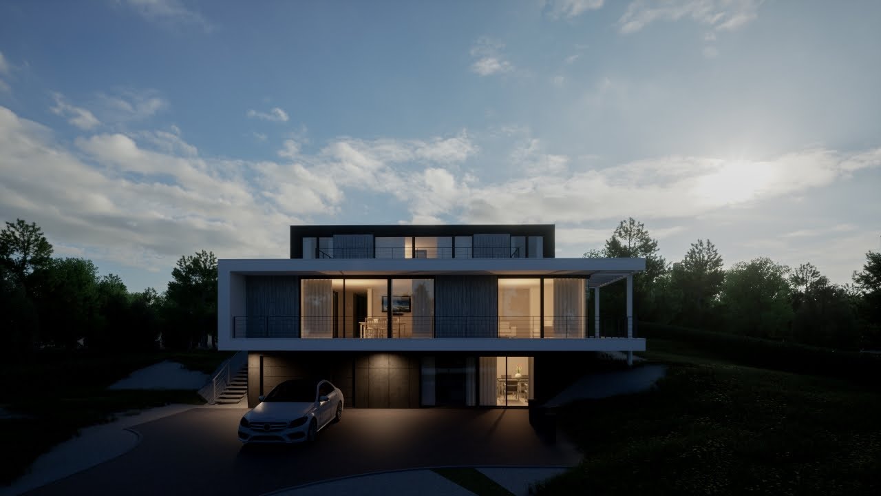 Creating a Night Render in Twinmotion 2022 (exporting took 1 minute)
