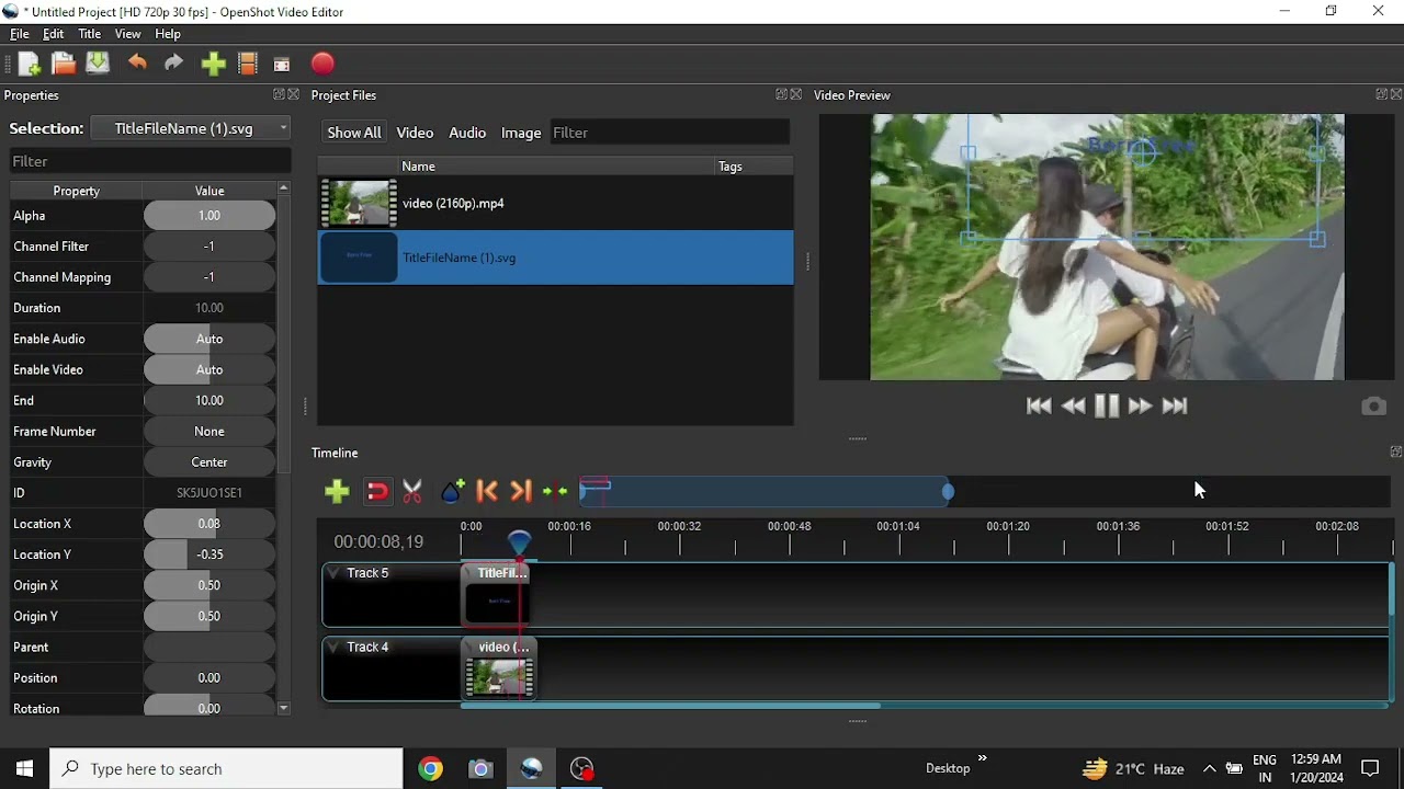 How to Insert Text on Video Clips with Openshot Video Editor