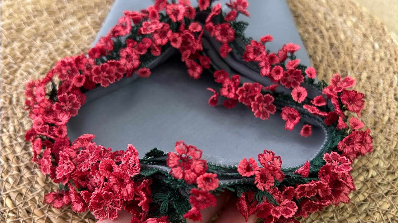 İğne oyası destan çiçeği detaylı ve sesli anlatımı🌺