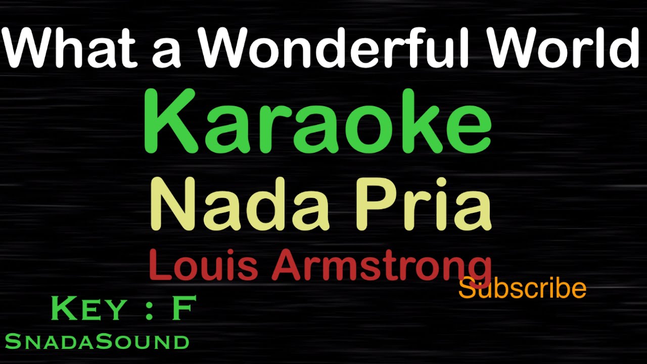 What a Wonderful World-Louis Armstrong|KARAOKE NADA PRIA​⁠ -Male-Cowok-Laki-laki@ucokku