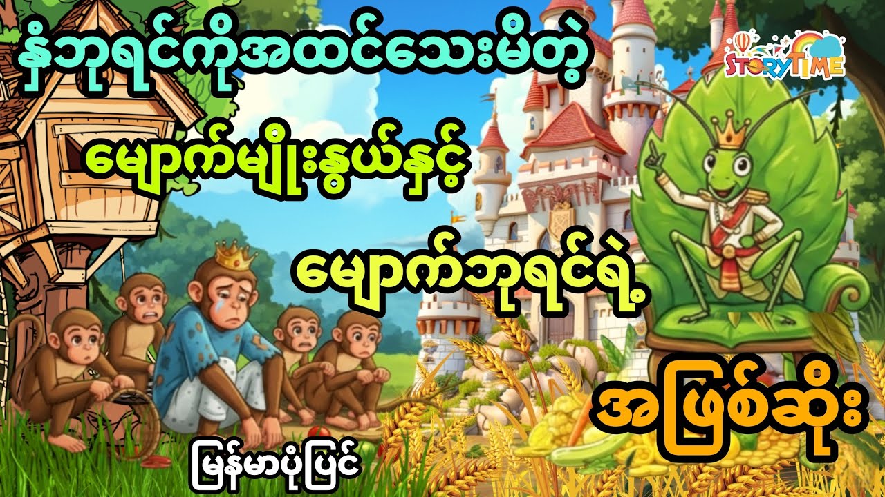  နှံကောင်ဘုရင်ကိုအထင်သေးမိတဲ့မျောက်မျိုးနွယ် မျောက်ဘုရင်ရဲ့အဖြစ်ဆိုး ပုံပြင် (အစအဆုံး)