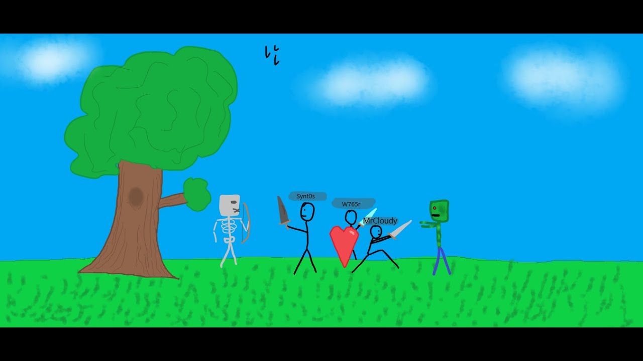 MineCraft but we share Health, jumping, and effects - MineCraft Live
