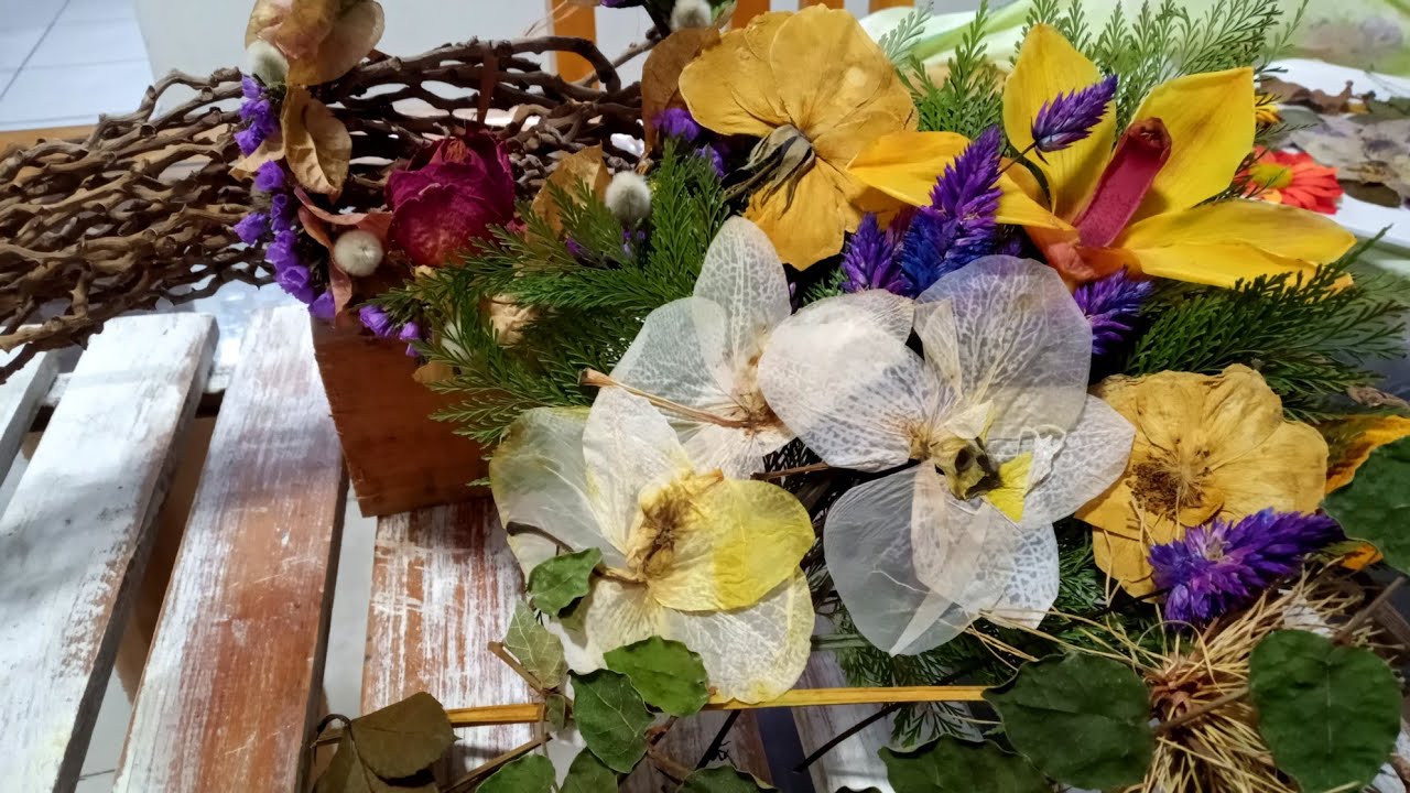 Método botânico de desidratação de orquídeas e folhagens