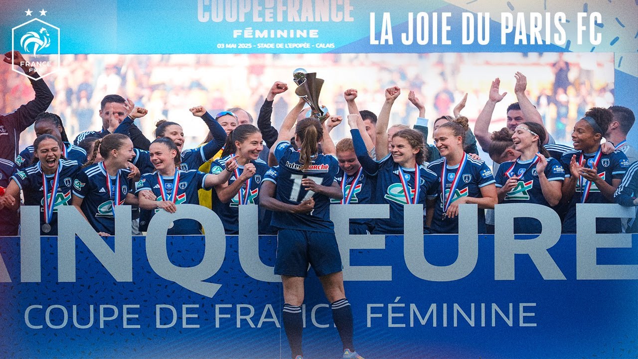 Le Paris FC célèbre sa victoire en Coupe de France Féminine 2025