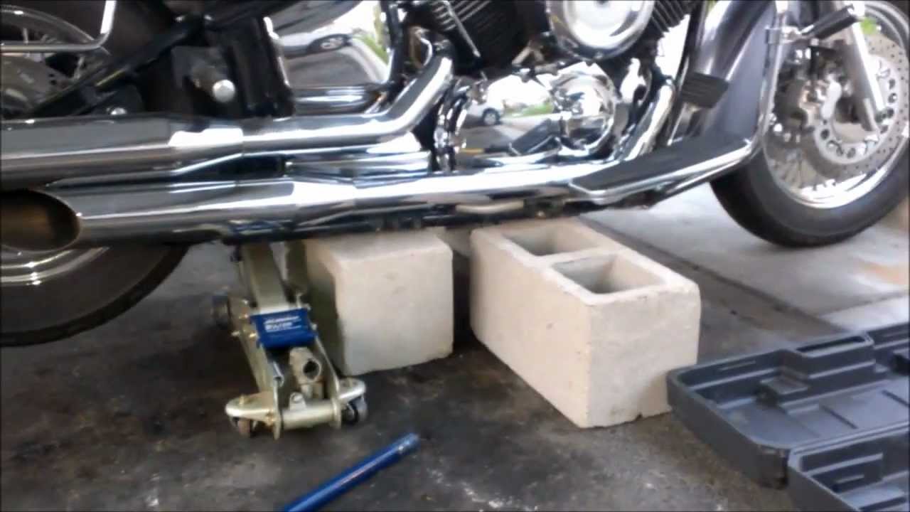 Rear Shaft Driven Motorcycle Wheel Removal Vstar 1100 Part 1