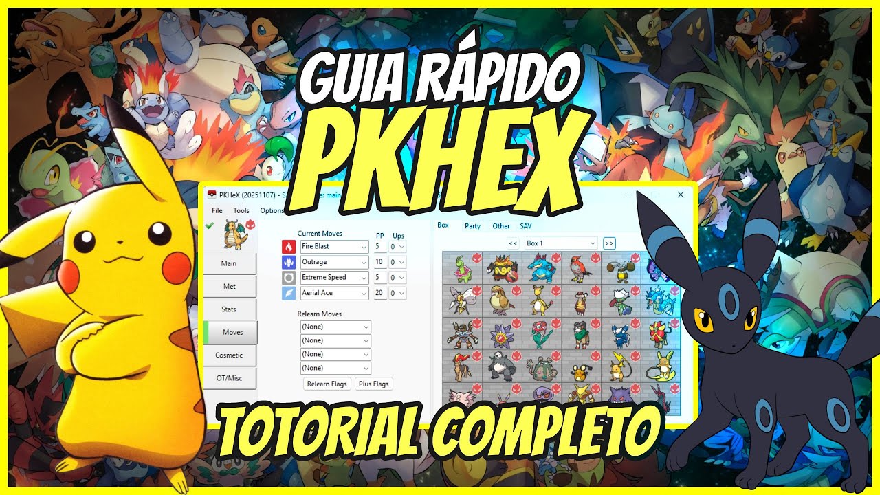 GUIA RÁPIDO PKHeX – Tutorial Completo para Criar ou Alterar QUALQUER Pokémon em QUALQUER Jogo