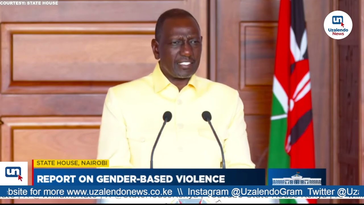President Ruto's remarks after receiving the Report on Gender-Based Violence, Including Genocide