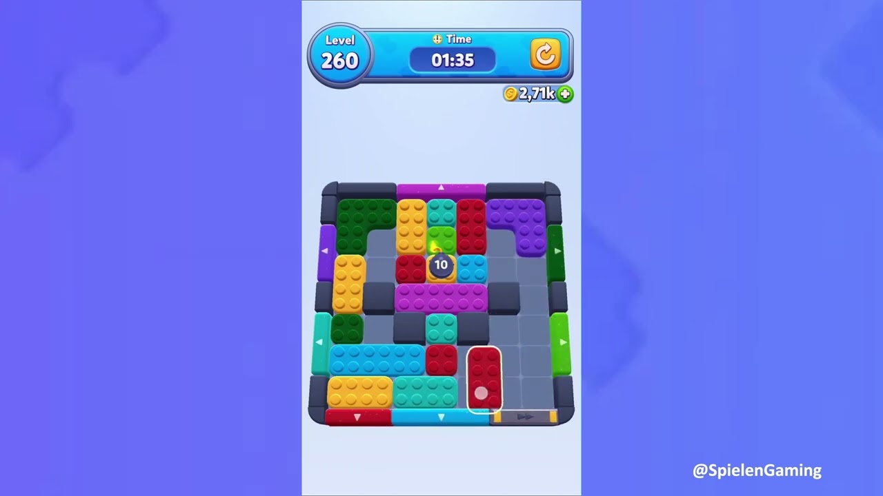 Color Block Jam Level 260 Solution Walkthrough