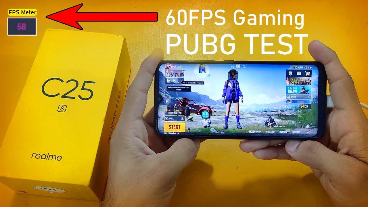 Realme C25s Pubg Test Smooth + Extreme 60fps With FPS Meter | Realme C25s Test Game Pubg Mobile