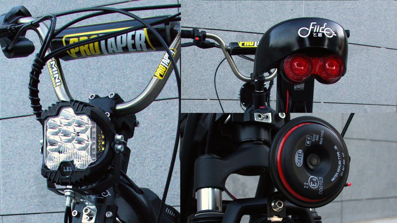 How I Installed/Wired The LED Headlight Tail Lights And The Horn With A Relay | Fiido Q1S