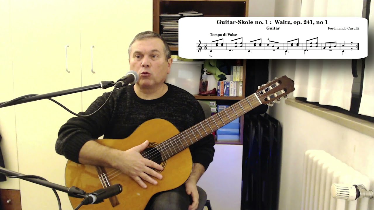 Suoniamo la Chitarra - Lezione 19 - Valzer di Carulli op. 241 n°1 (Parte 1)