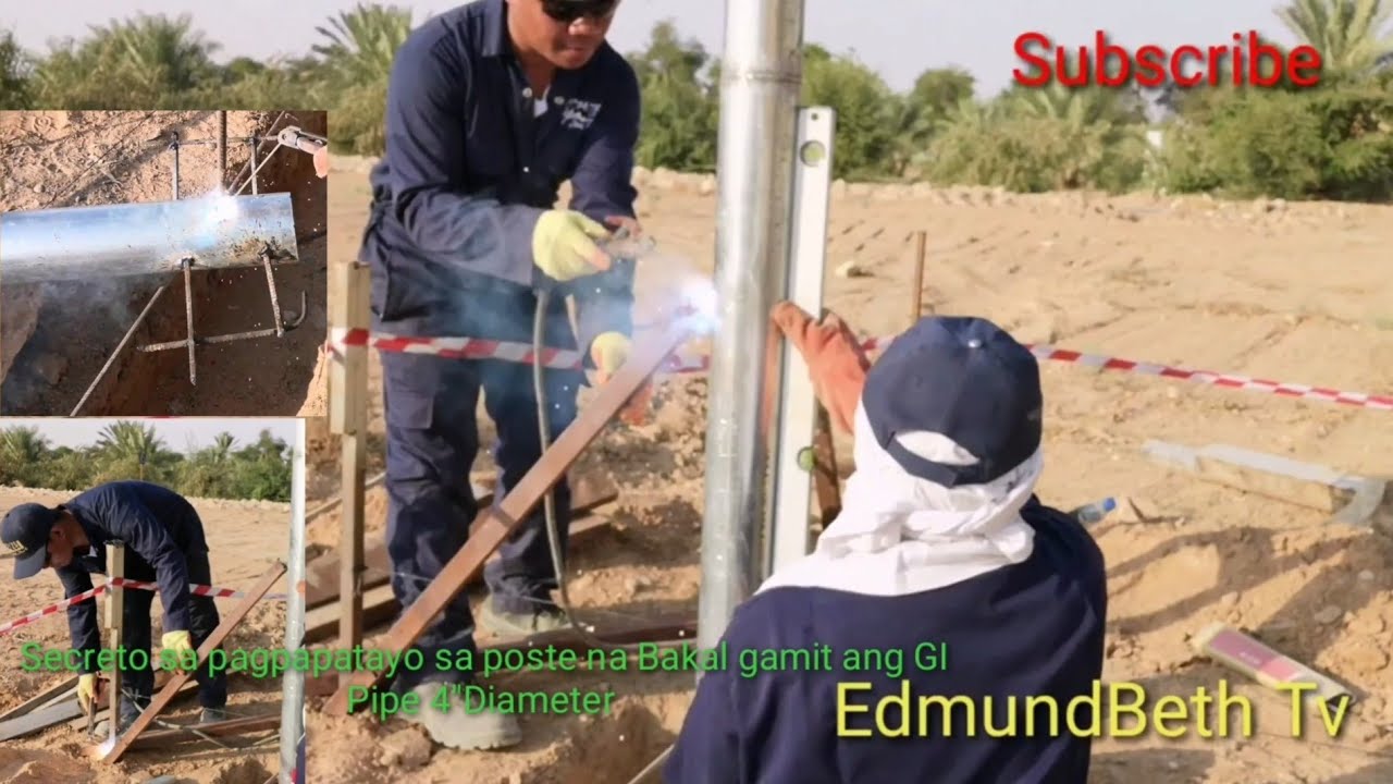 Paano magpatayo ng Poste na Bakal gamit ang GI Pipe #4