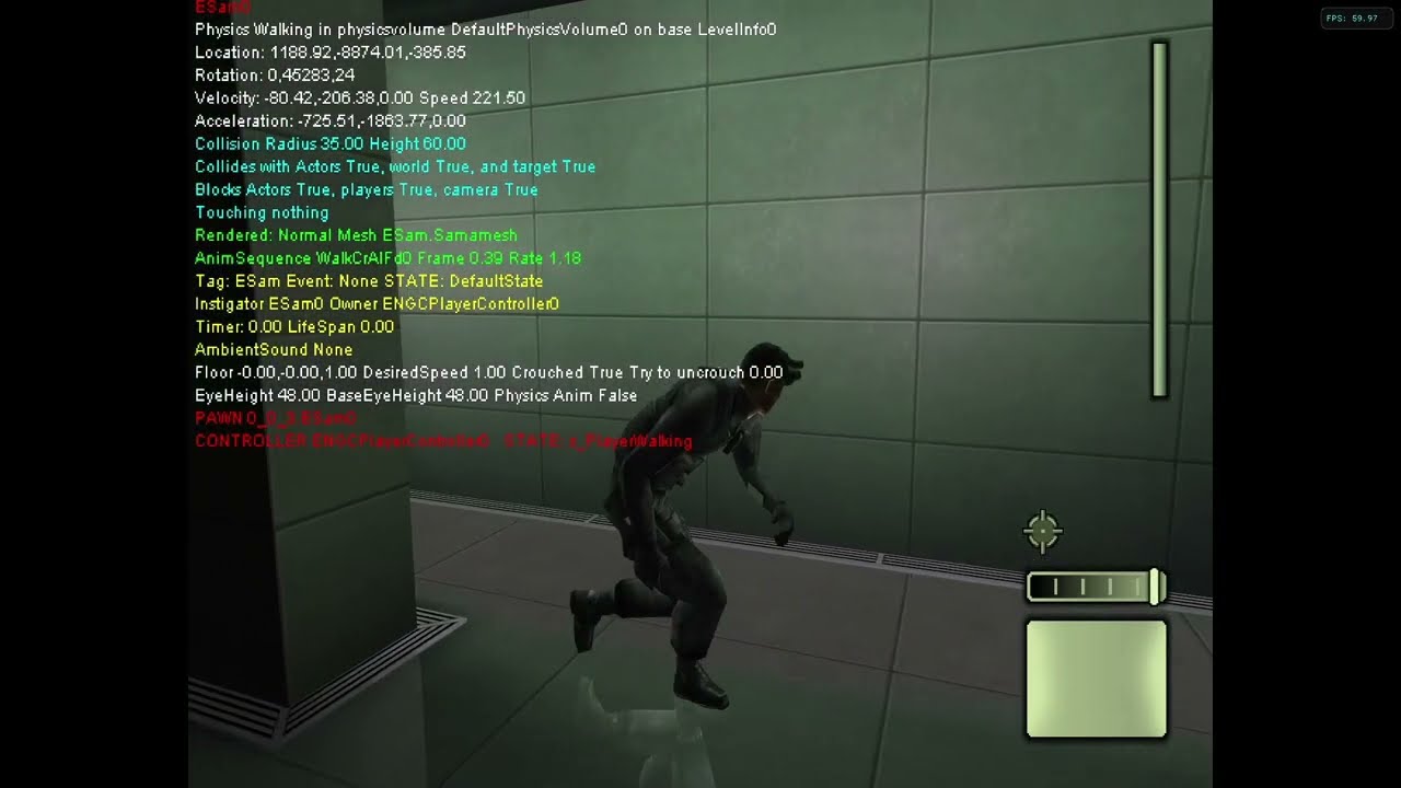 SplinterCell (GameCube) Debug menu test