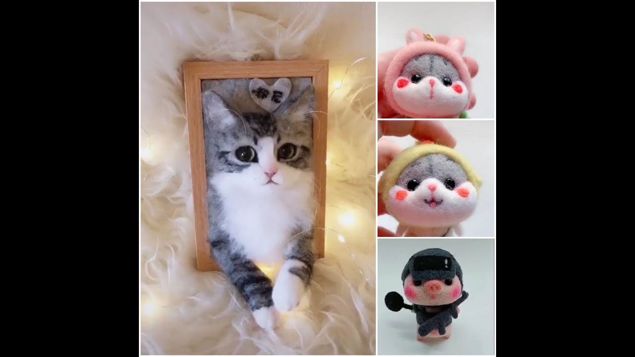 Cute And Realistic Felted Wool Art On Tik Tok 🐶🐱🤩