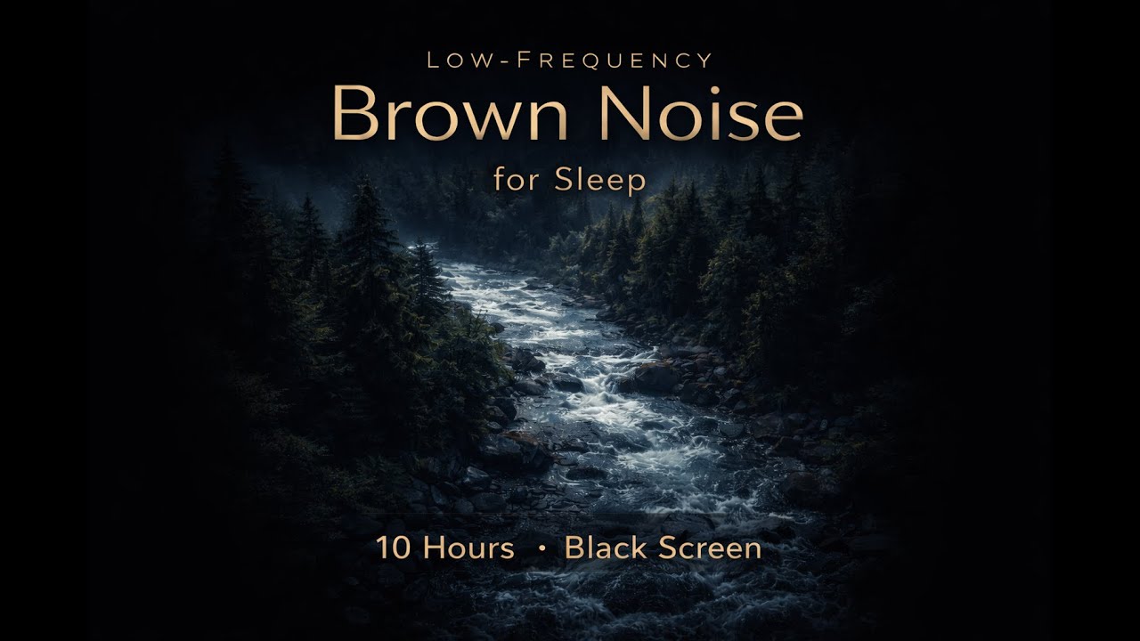 Low-Frequency Brown Noise for Sleep | 10 Hours | Black Screen