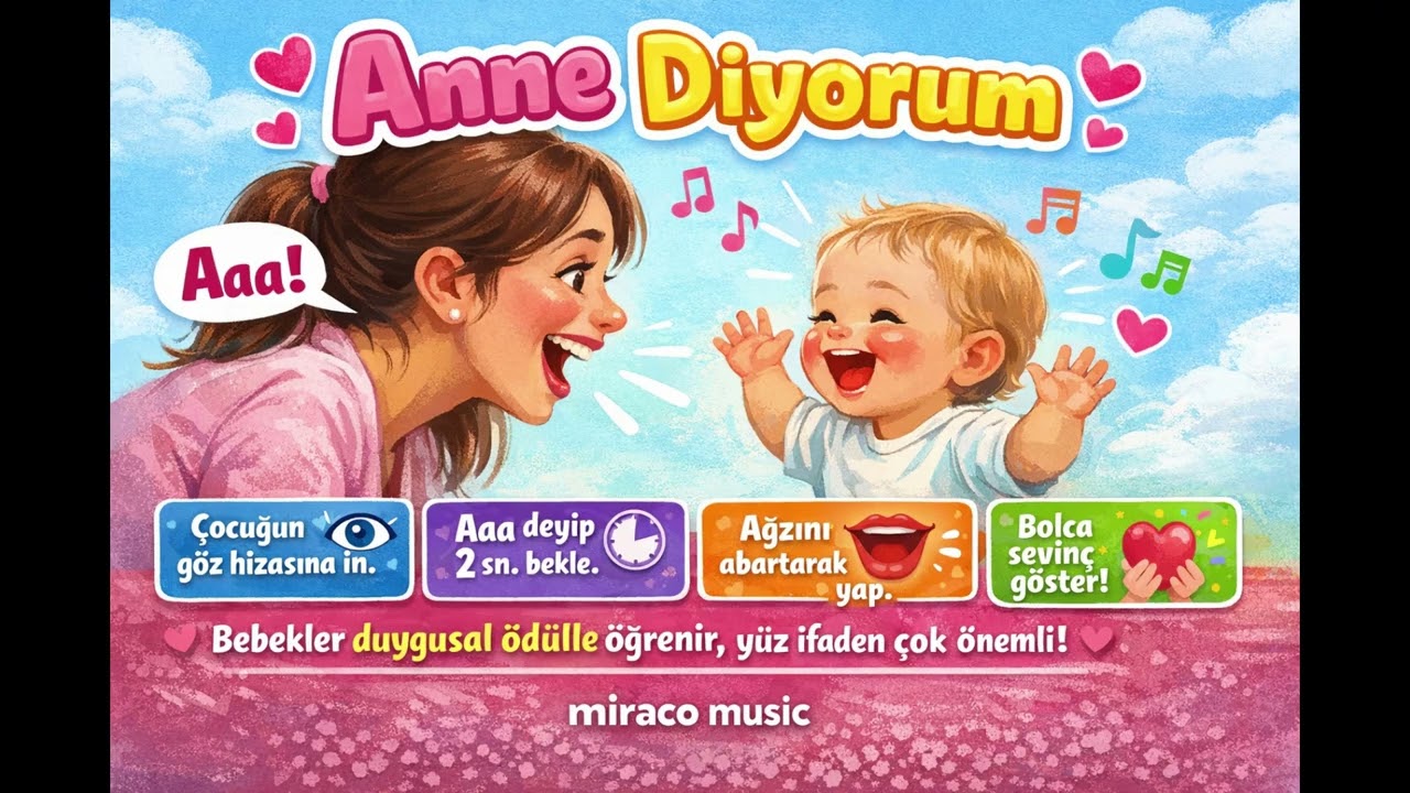 Anne Diyorum – Bebeklerin İlk Kelimesi “Anne” Olsun 💛 Konuşma Geliştirici Şarkı