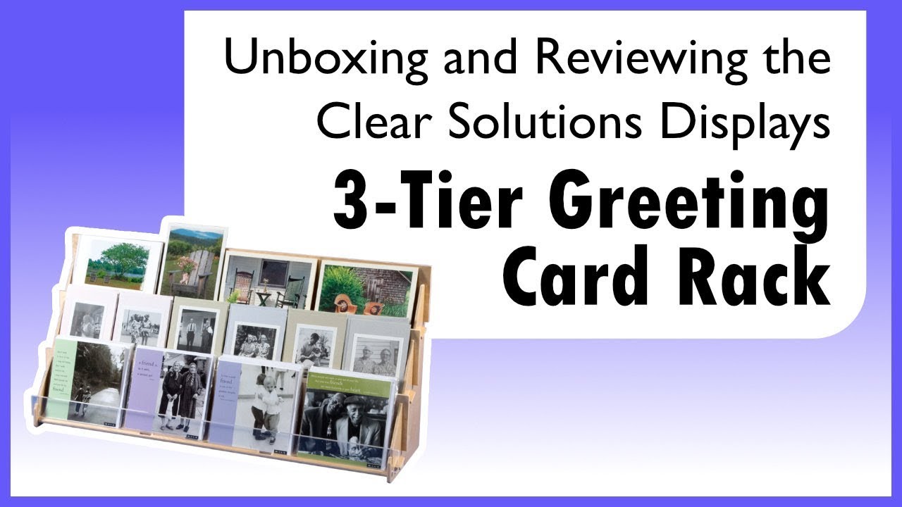 Clear Solutions 3-Tier Greeting Card Display | Unboxing, Assembly, and Review