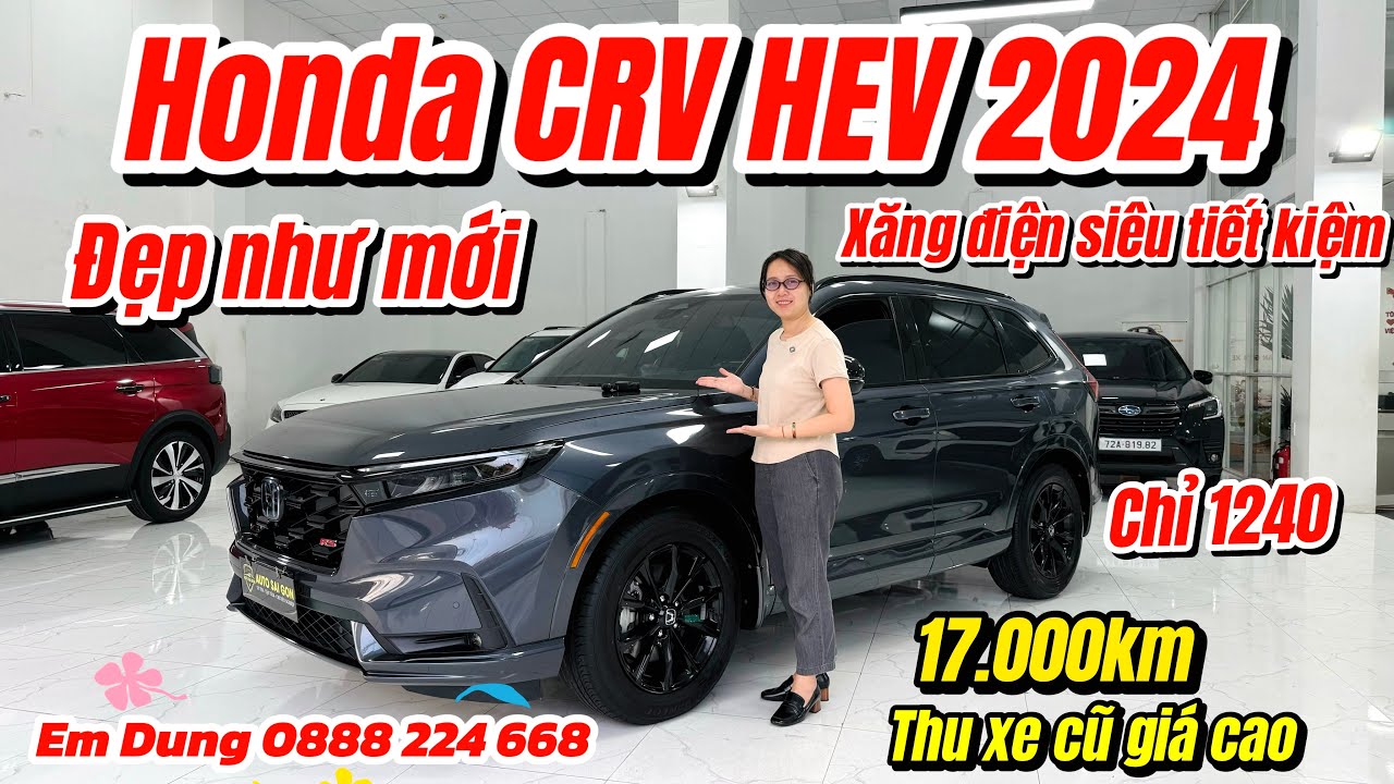 Honda CRV HEV 2024 xăng điện lướt giá tốt|Thu mua ô tô cũ Tphcm