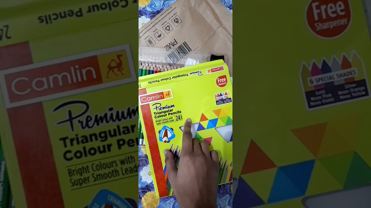 camlin triangular colour pencil review✍❤ 