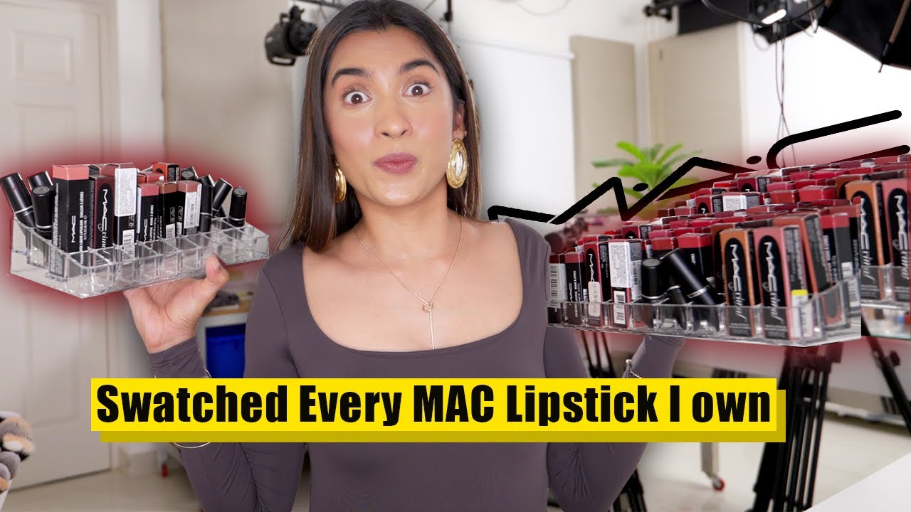 I Swatched EVERY MAC Lipstick I Own 😳 | Shades on Indian Skin