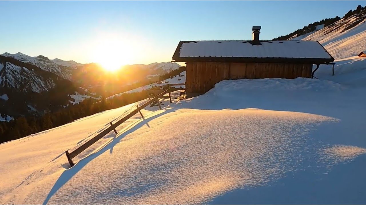 Skitouren Bregenzerwald: Stimmungsvolle Tour Hinteregg Alpe von Schönenbach aus (Nähe Sienspitze)