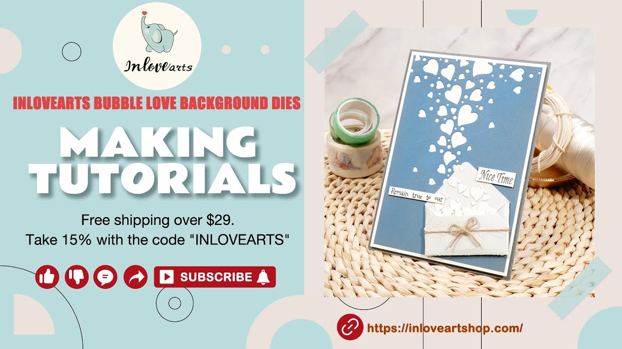 Video Tutorial | Inlovearts | Bubble Love Background Board Dies