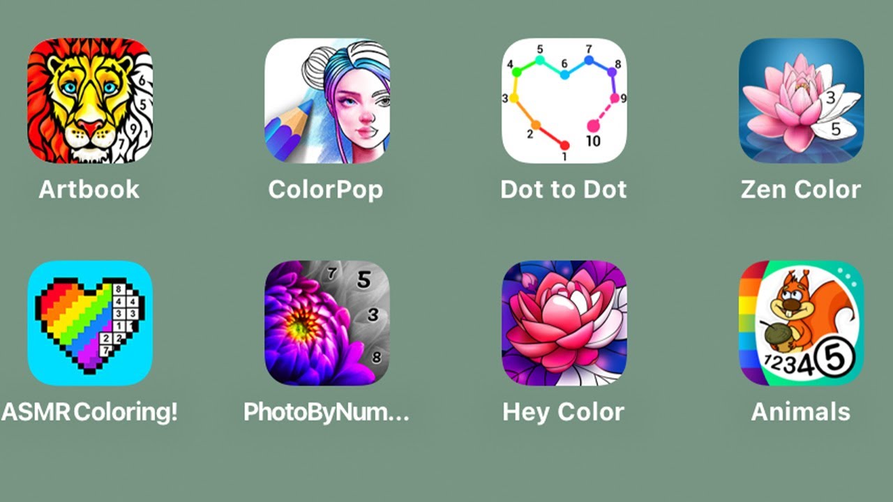 Artbook,Color Pop,Dot to Dot,Zen Color,Rainbow Color by Number,Photo by Number,Color by Numbers