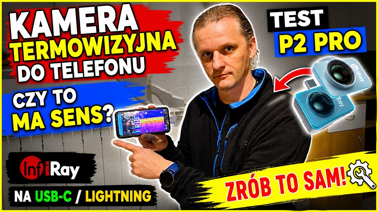 Kamera termowizyjna do telefonu na  USB-C / Lightning. Czy to ma sens? Test kamery InfiRay P2 Pro.