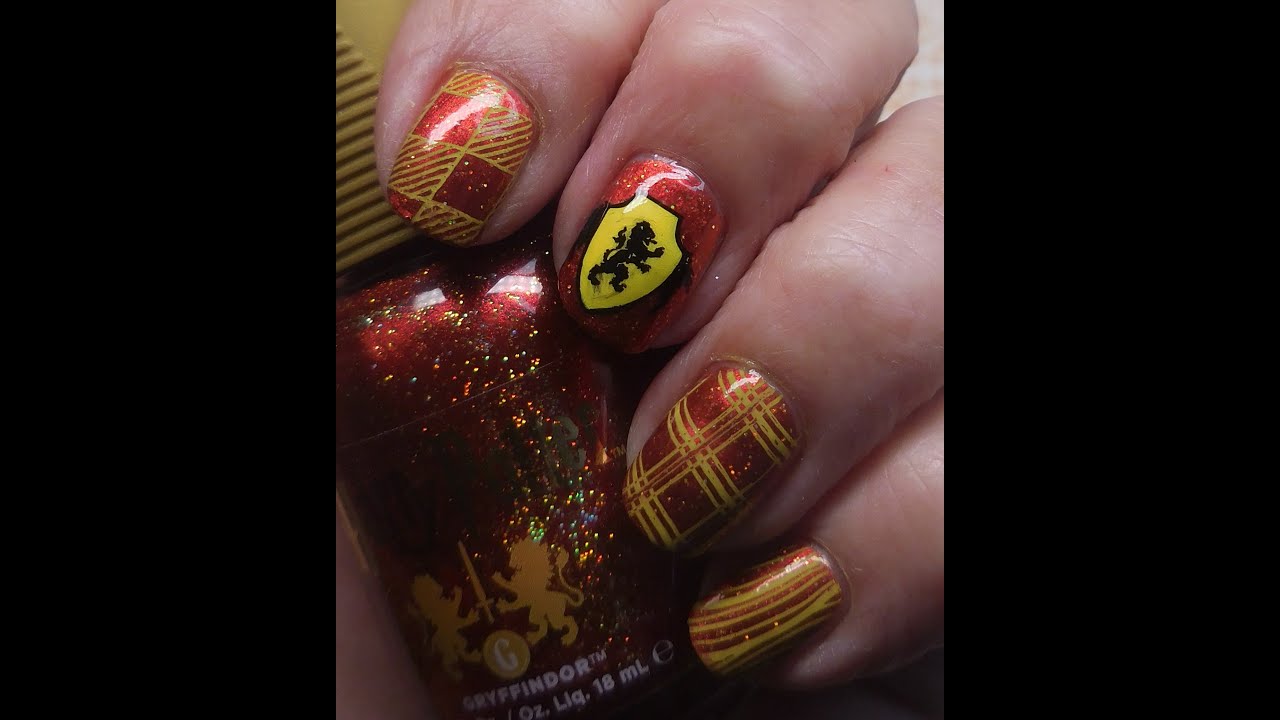 Орли / Гриффиндор ~ ХеХе / 026 ~ Гарри Поттер / Маникюр Гриффиндора